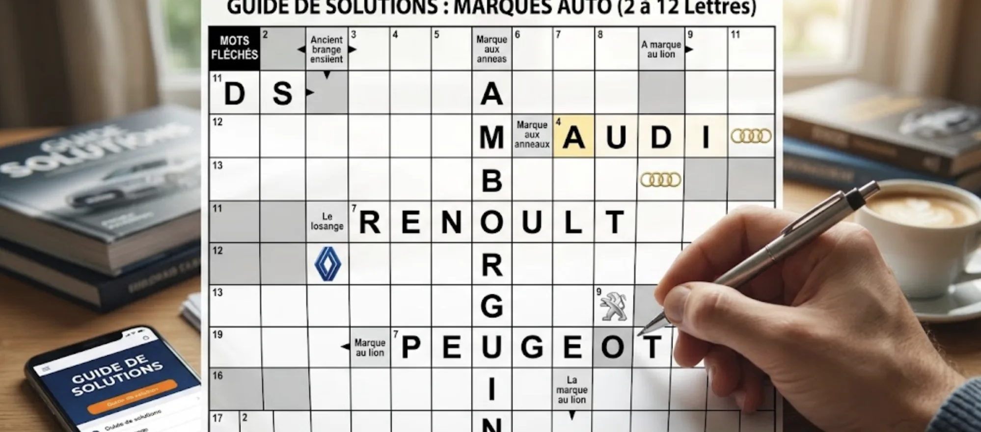 Marque de Voiture Mots Fléchés : Solutions et Indices (2 à 12 Lettres)